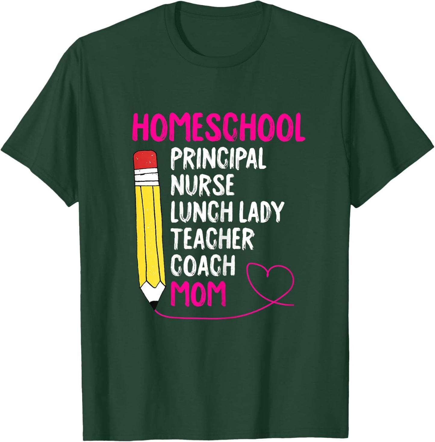 Home-School Mom Homeschooling Mama Mommy Mother Women Gift T-Shirt - T-Shirt | Forest