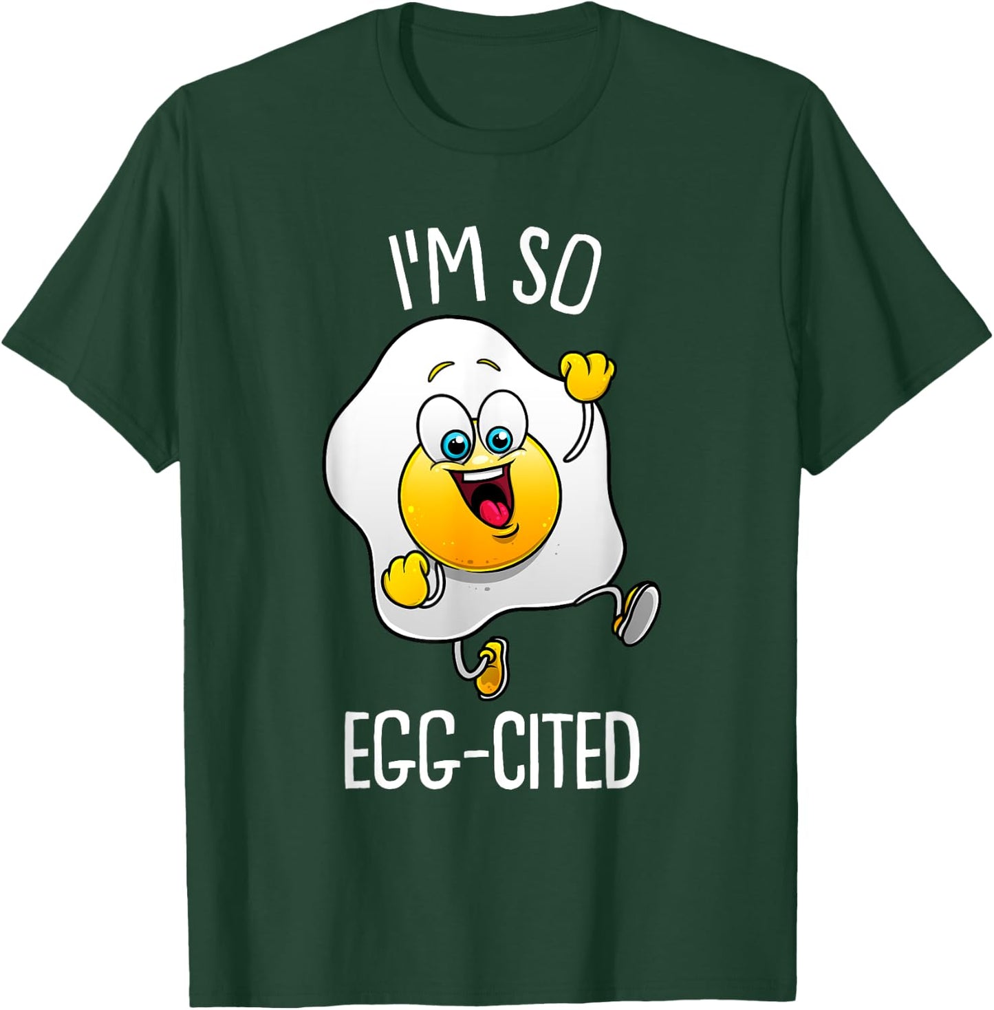Funny Egg Gift Kids Men Women Cool Fried Egg Lover Food Pun T-Shirt - T-Shirt | Forest