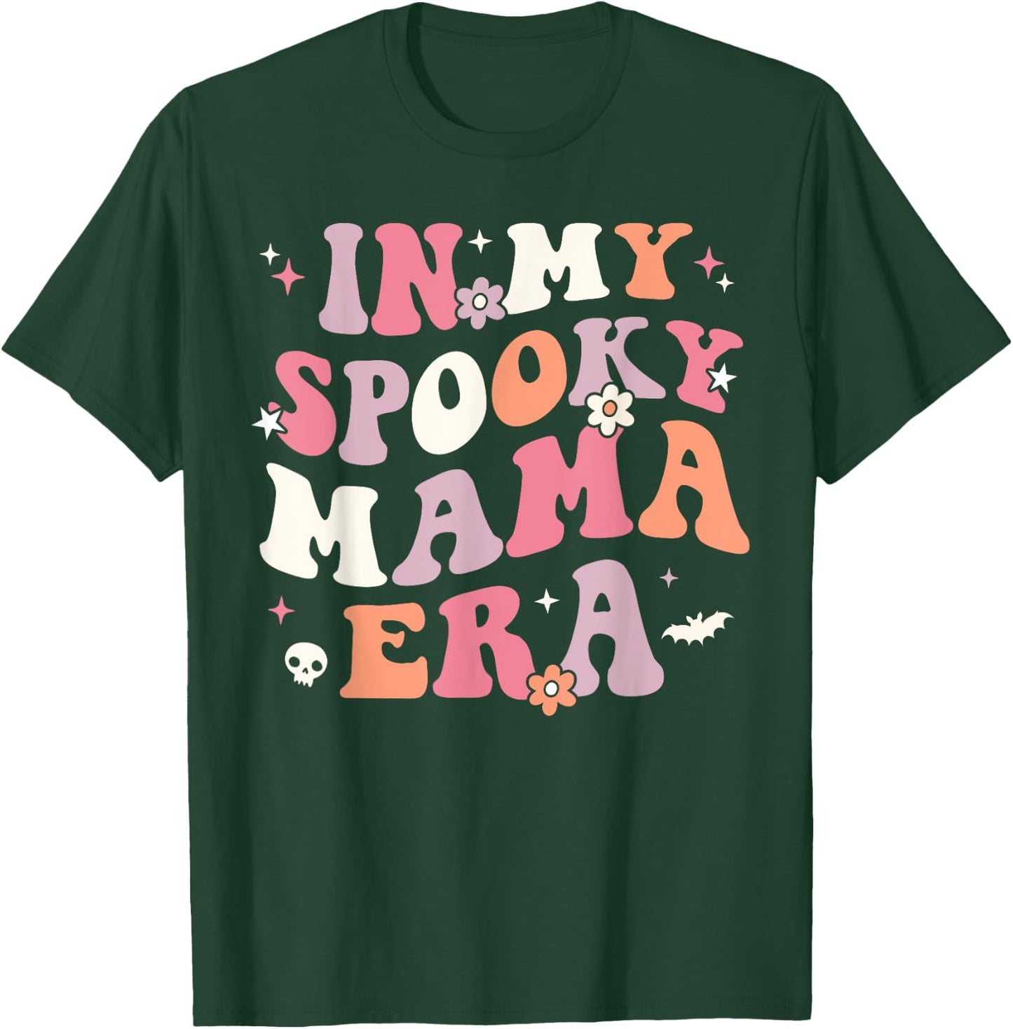In My Spooky Mama Era Retro Halloween Witchy One Spooky Mom T-Shirt - T-Shirt | Forest