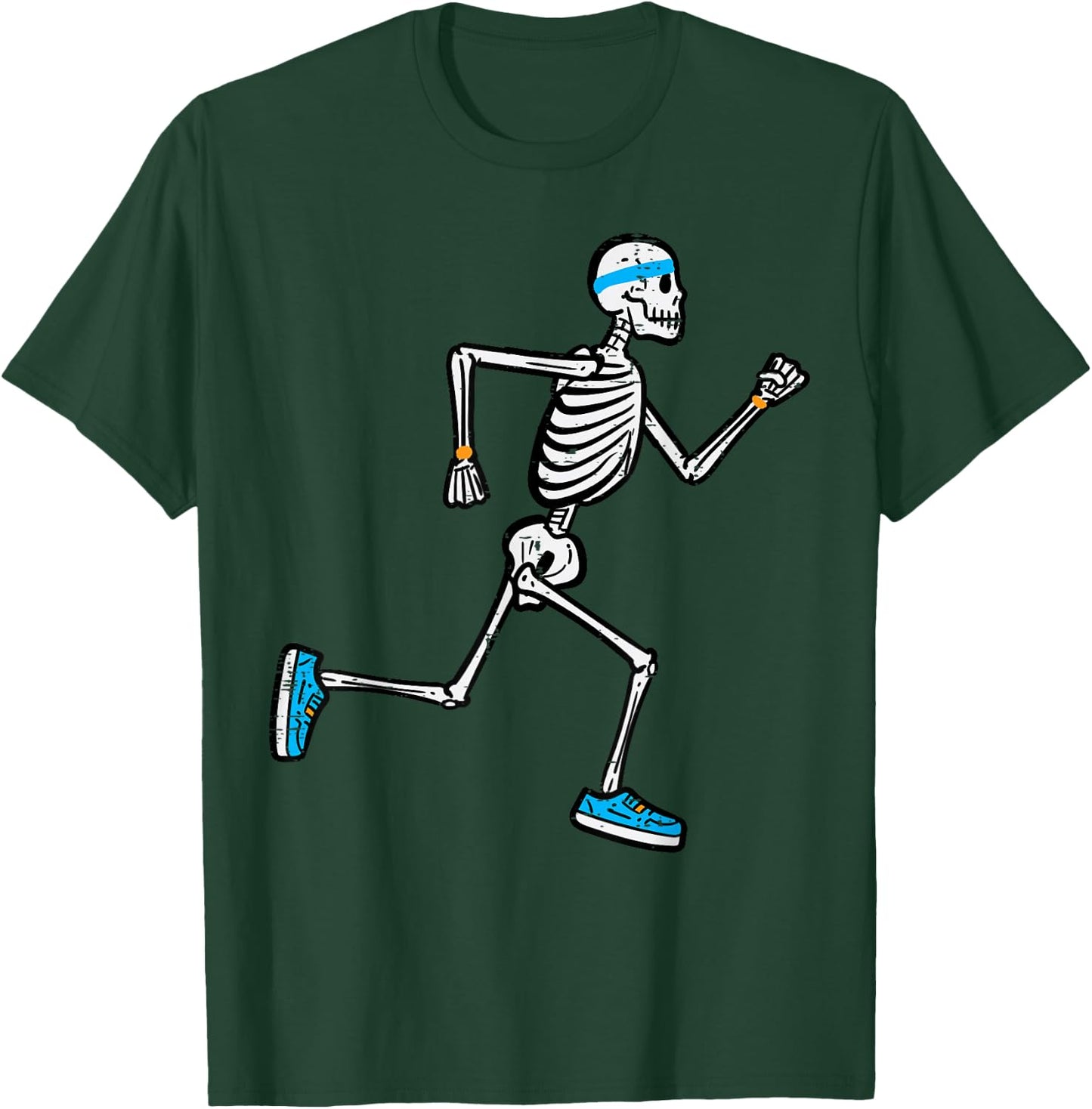 Halloween Skeleton Running Marathon Costume Men Women Kids T-Shirt - T-Shirt | Forest
