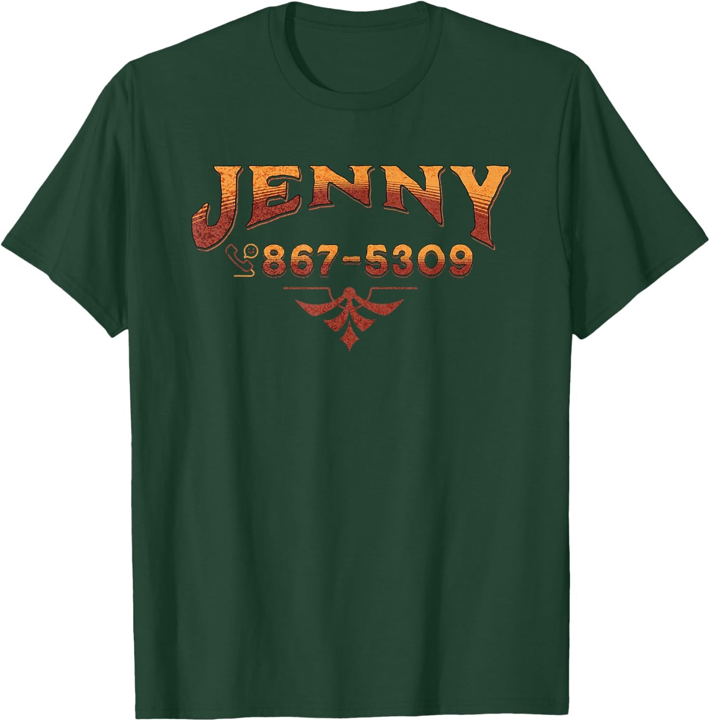 Jenny Phone Number 867-5309 Funny Rock Music Gifts T-Shirt - T-Shirt | Forest
