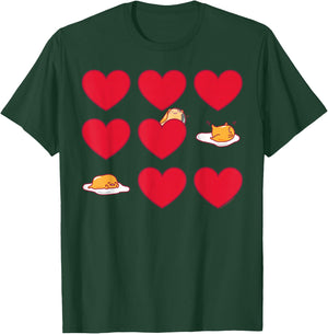 Gudetama Hearts & Eggs Valentine's T-Shirt - T-Shirt | Forest