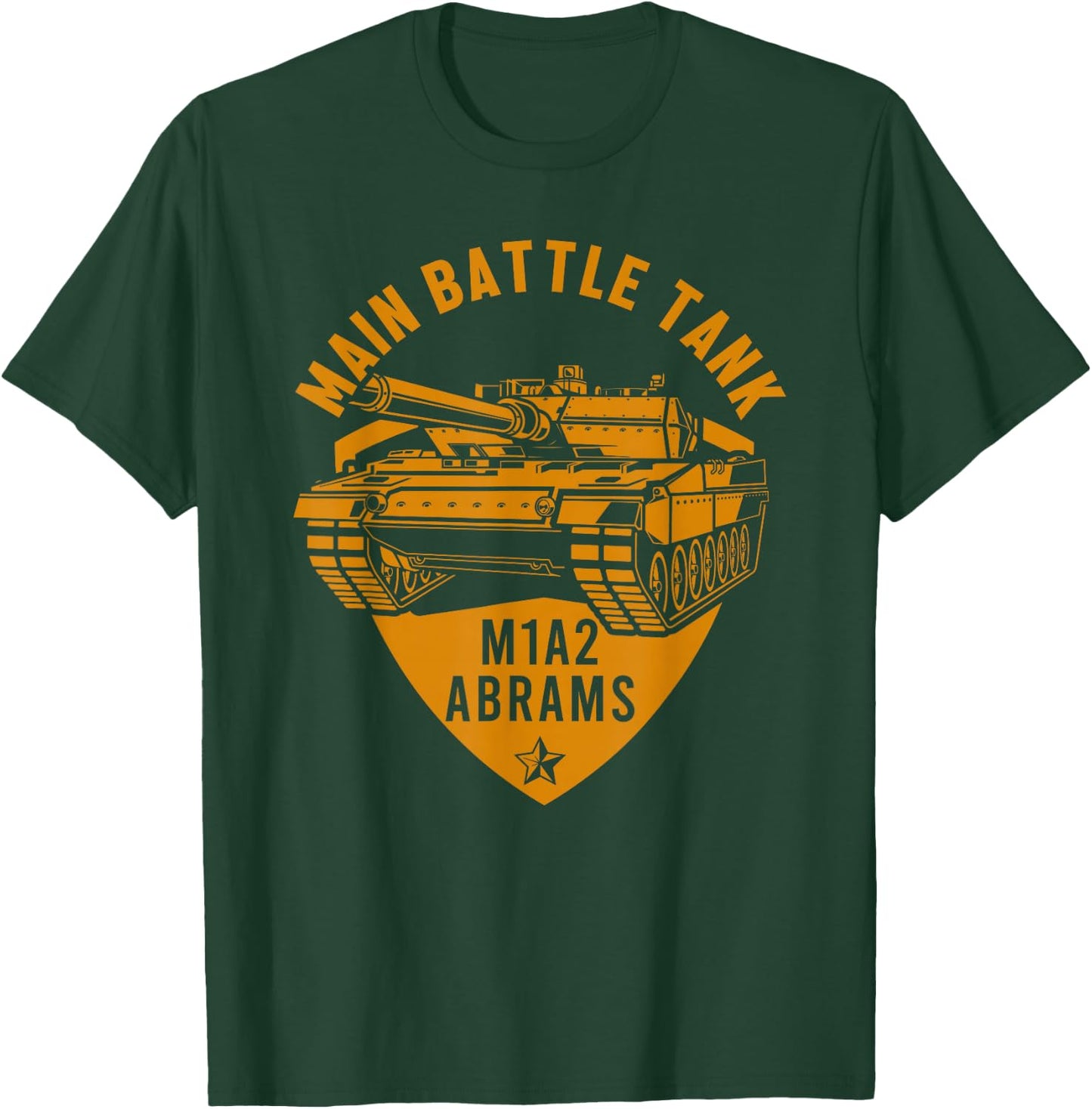 Main Battle Tank M1A2 Abrams Battlefield Veteran Military T-Shirt - T-Shirt | Forest