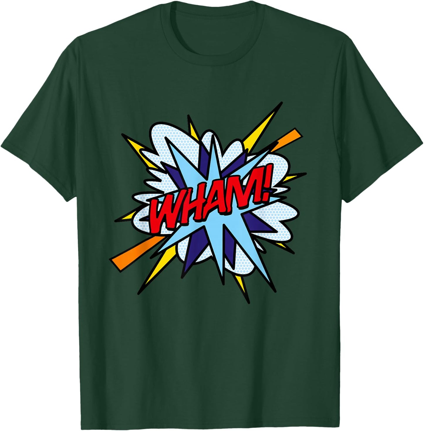WHAM Comic Book Pop Art Fun Superhero Design T-Shirt - T-Shirt | Forest