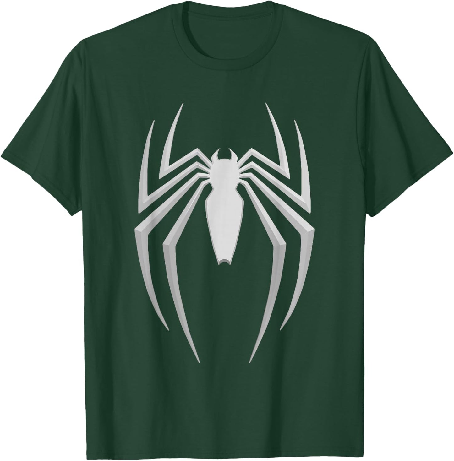 Marvel Spider-Man 2 Silver Spider Chest Emblem T-Shirt - T-Shirt | Forest