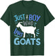 Kids Goat Just A Boy Who Loves Goats Gift T-Shirt - T-Shirt | Forest