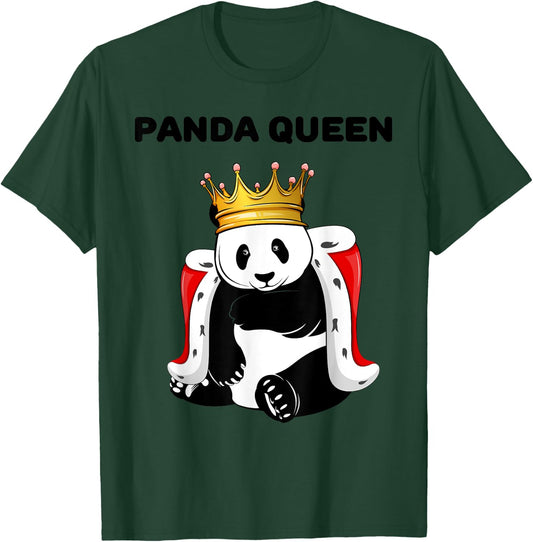 Panda Queen | Girls Panda Lover | Panda T-Shirt - T-Shirt | Forest