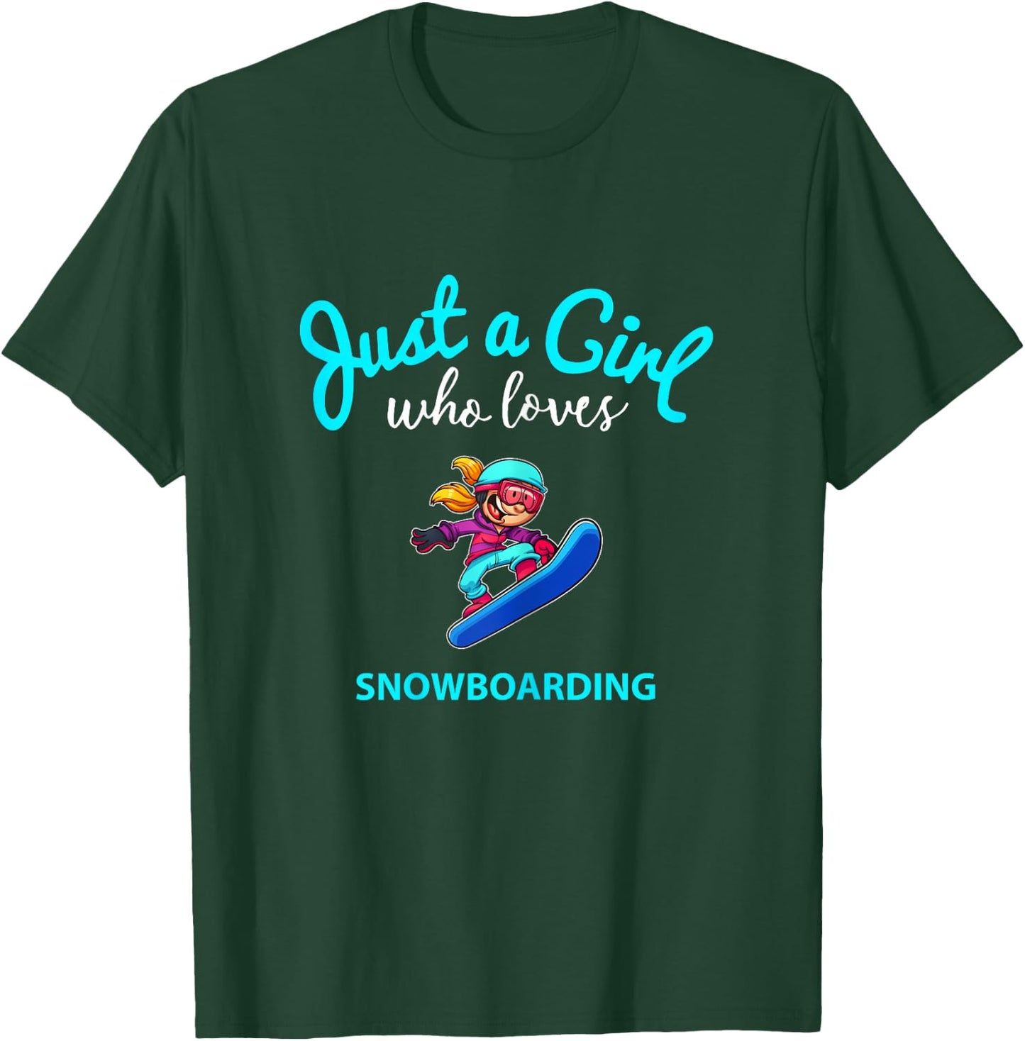 Snowboard Jersey for Girls | Children's Snowboarding T-Shirt - T-Shirt | Forest