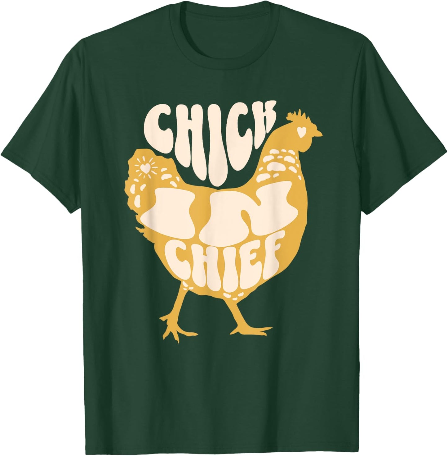 Chick In Chief Funny Chicken Retro T-Shirt - T-Shirt | Forest