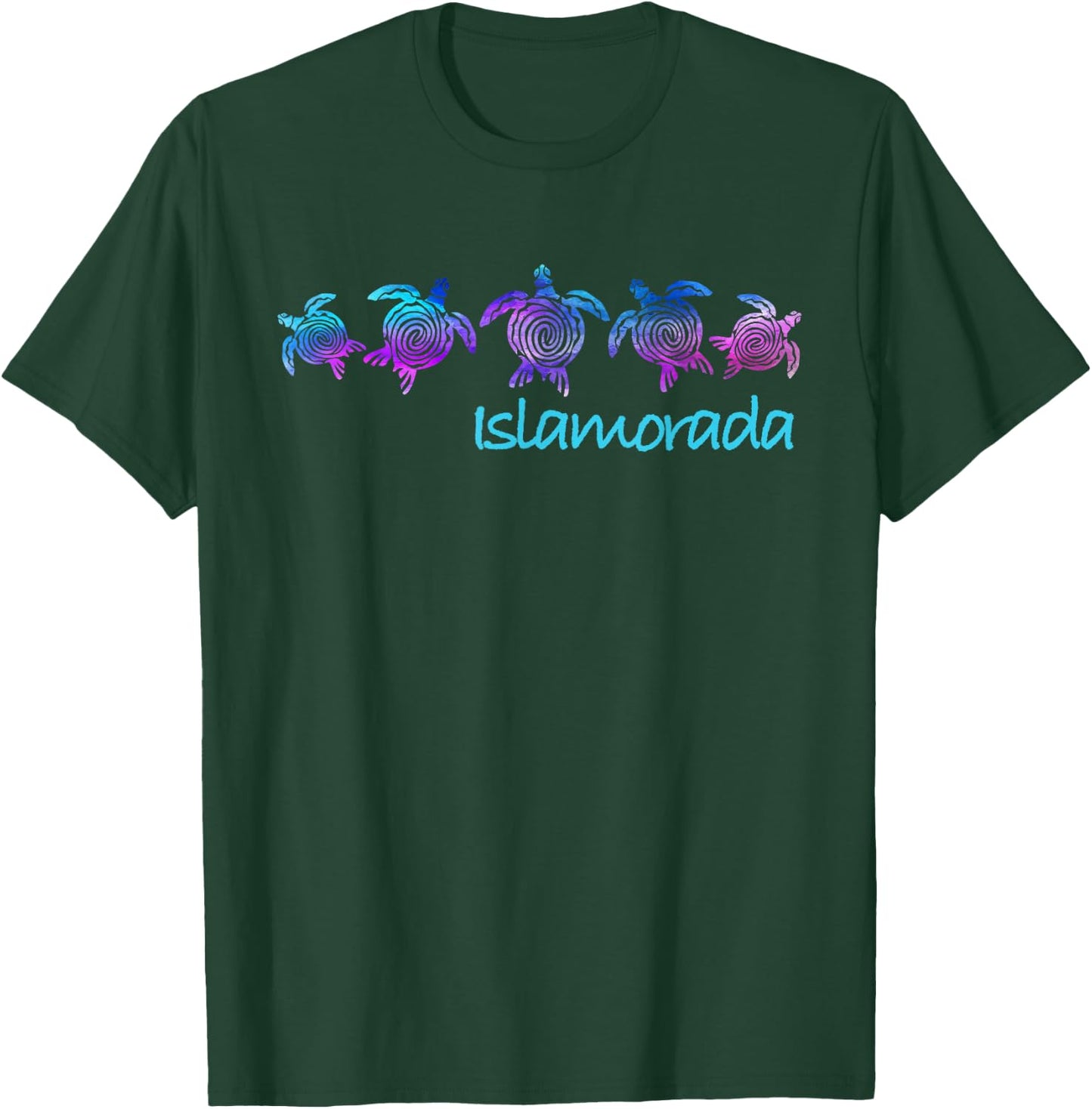 Islamorada, FL Beach Design / Tribal Turtle Gift T-Shirt - T-Shirt | Forest