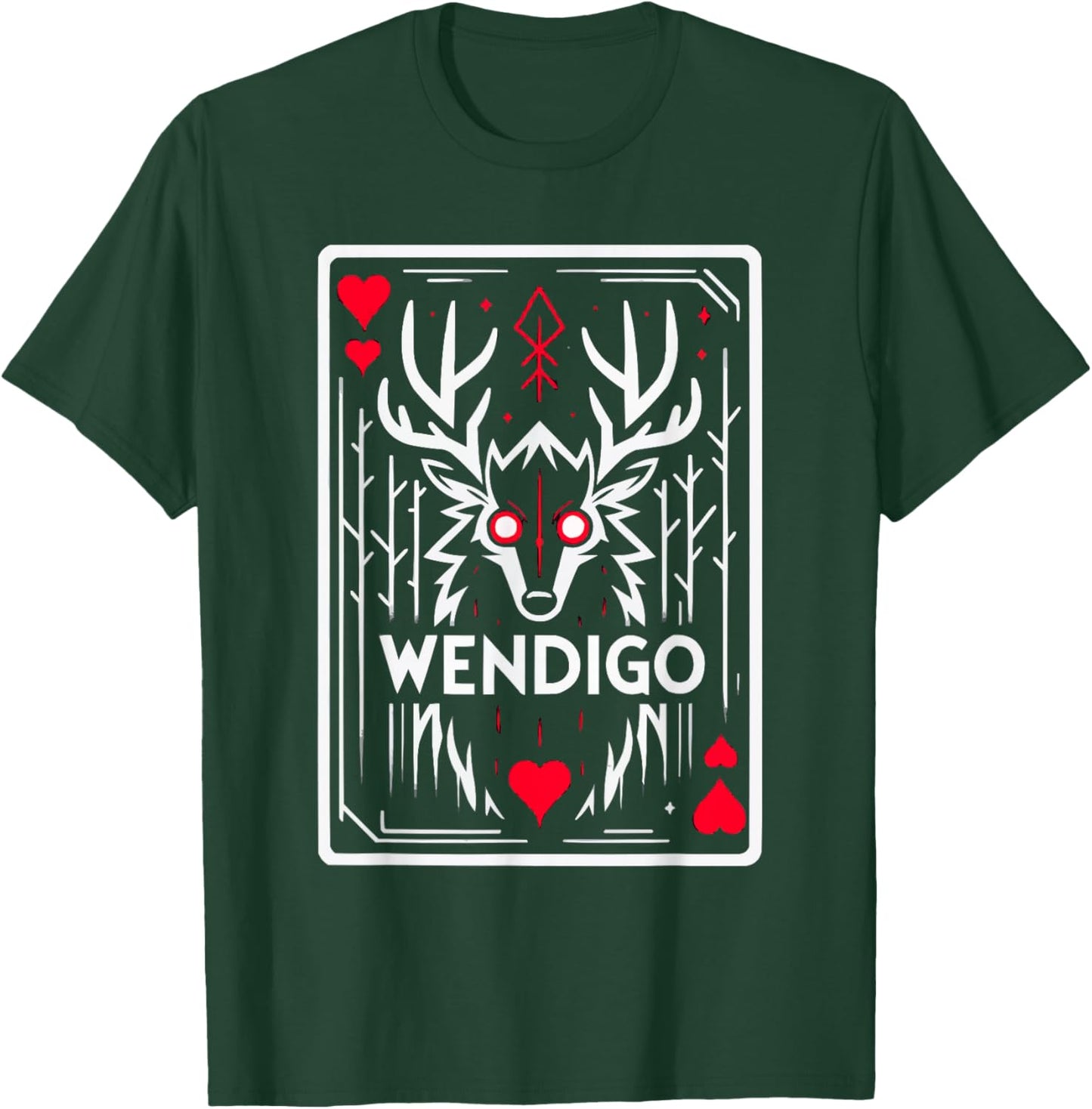 Wendigo Monster Legendary Creature Cryptozoology Cryptid T-Shirt - T-Shirt | Forest