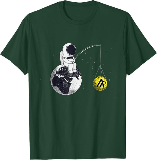 Cryptocurrency Talk - Algorand To The Moon Space Man Merch T-Shirt - T-Shirt | Forest