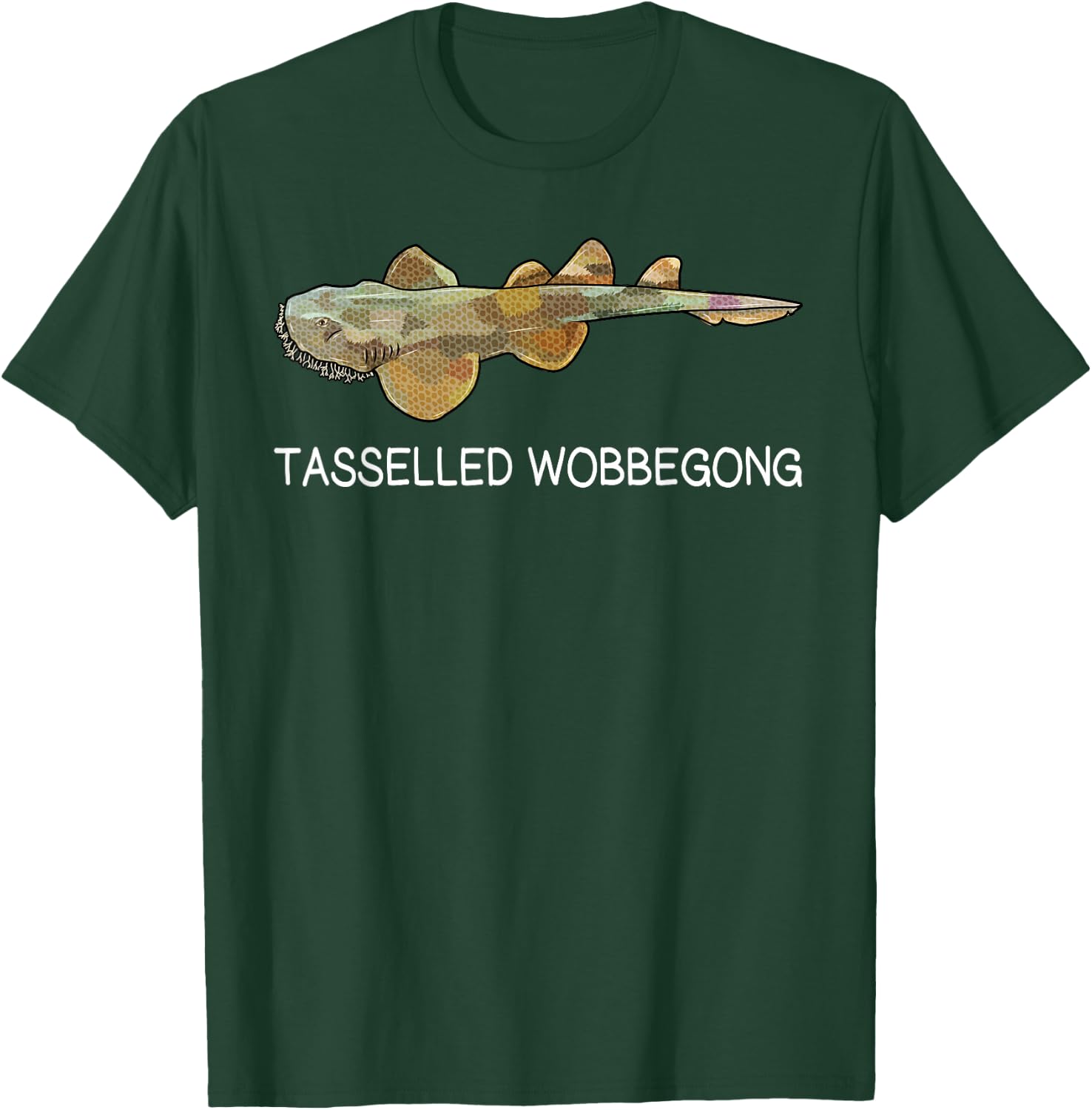Tasselled Wobbegong Shark Lover T-Shirt - T-Shirt | Forest