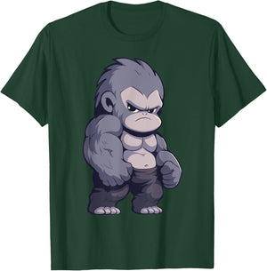 Buff Alpha Silverback Gorilla Ape Design Boxing Gorilla Gym T-Shirt - T-Shirt | Forest
