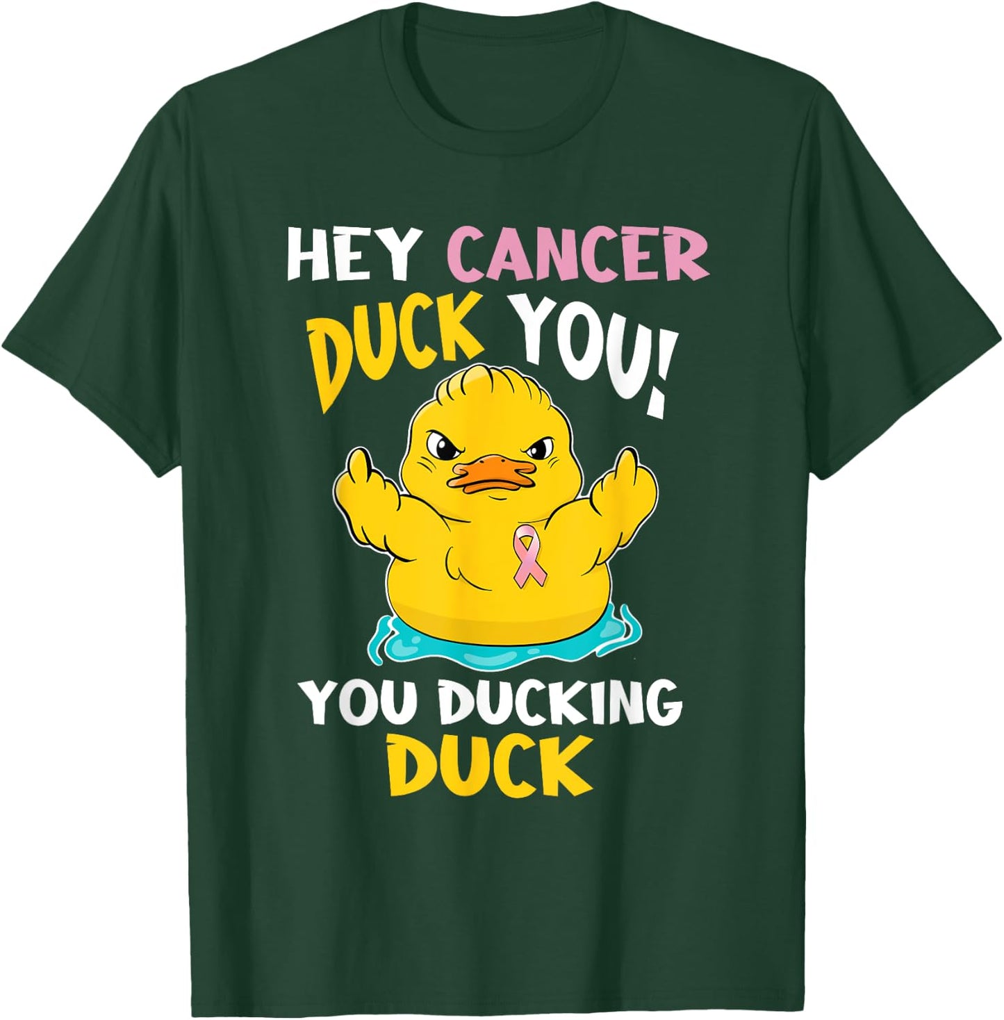 Daring Duckie - Breast Cancer Warrior T-Shirt - T-Shirt | Forest