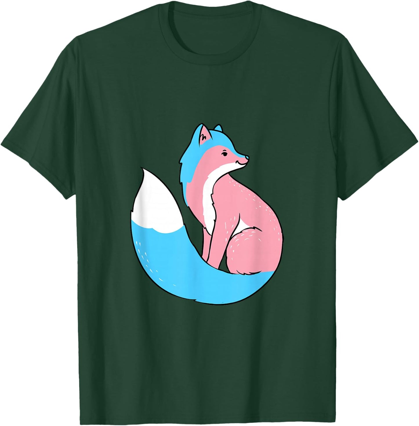 Trans Pride Fox Transgender T-Shirt - T-Shirt | Forest