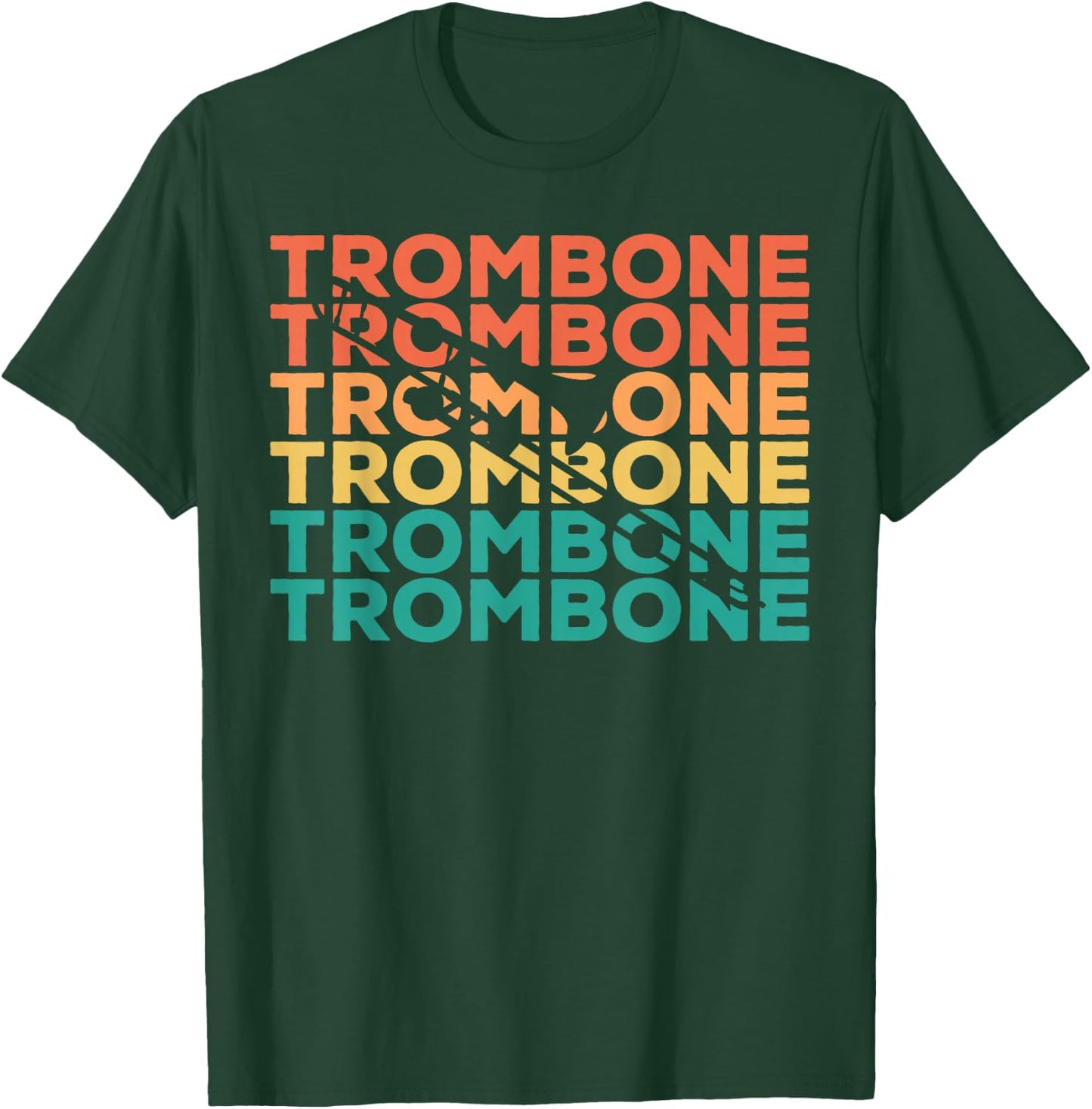 Retro Vintage Trombone Gift Trombone Players T-Shirt - T-Shirt | Forest