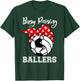 Busy Raising Ballers Funny Soccer Volleyball Mom T-Shirt - T-Shirt | Forest