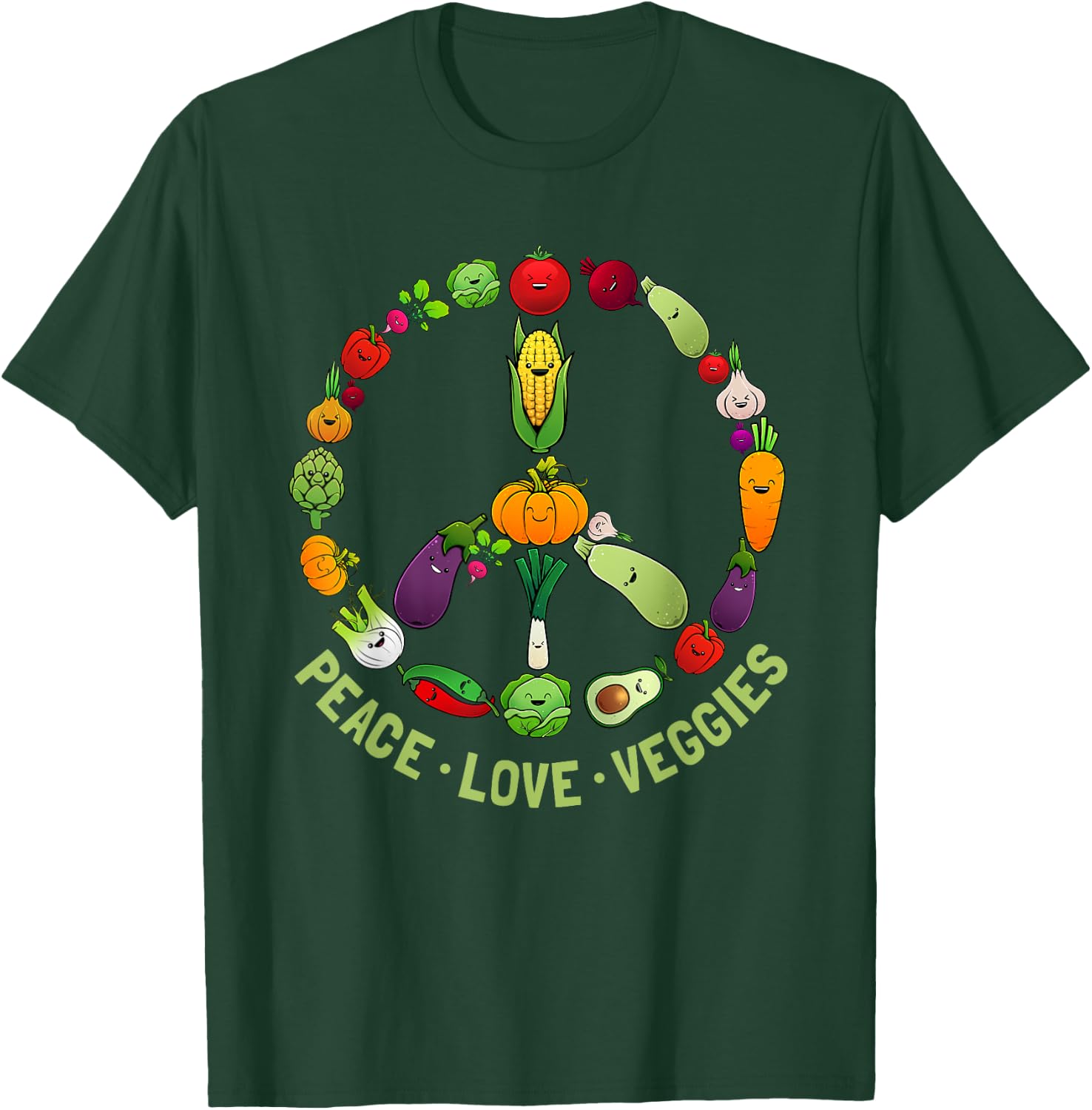 Funny Vegetarian Gift Men Women Cool Vegan Veggie Veganism T-Shirt - T-Shirt | Forest
