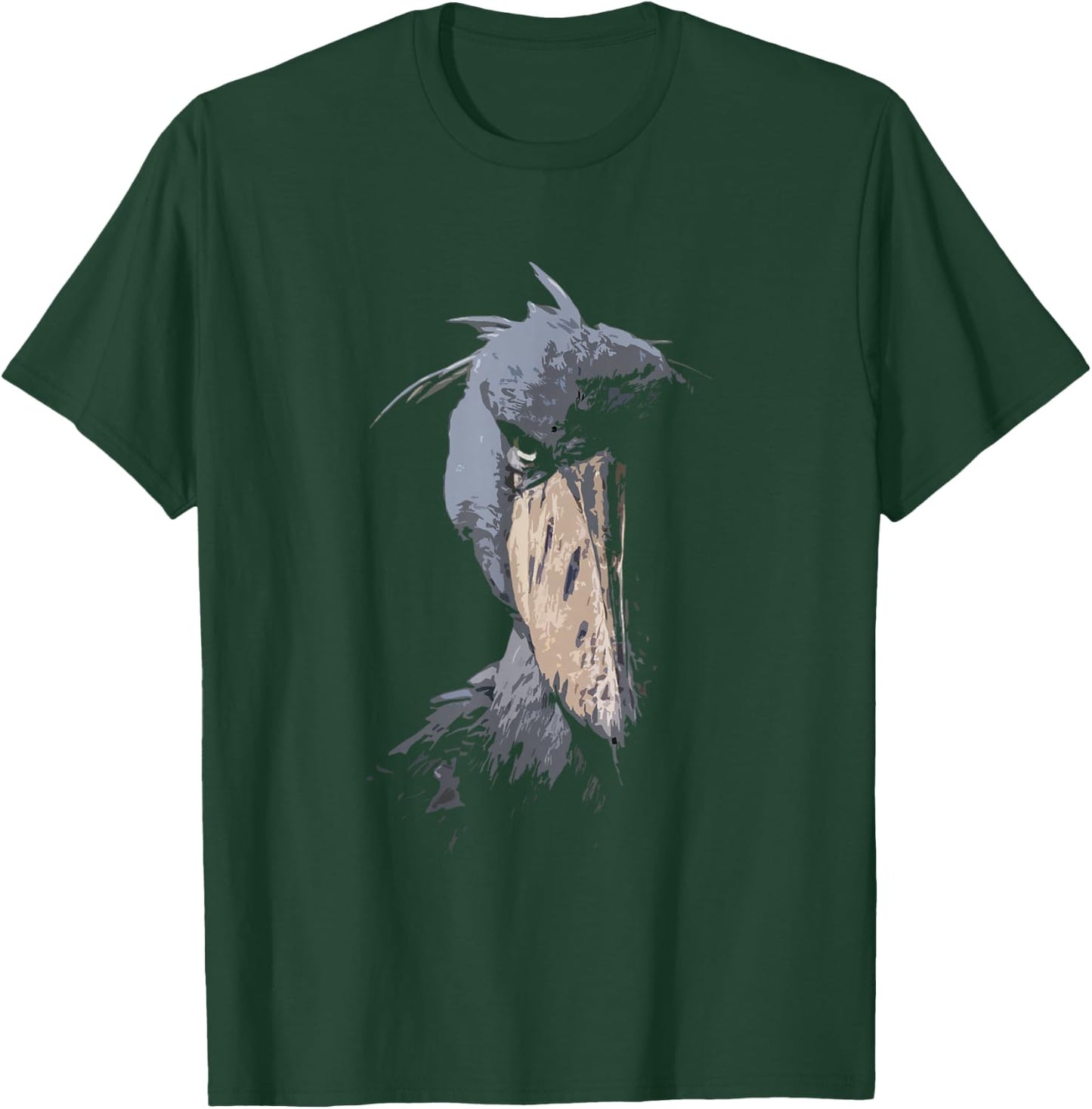 Shoebill African Bird Aztec Mayan Bird Lover Cool Distressed T-Shirt - T-Shirt | Forest