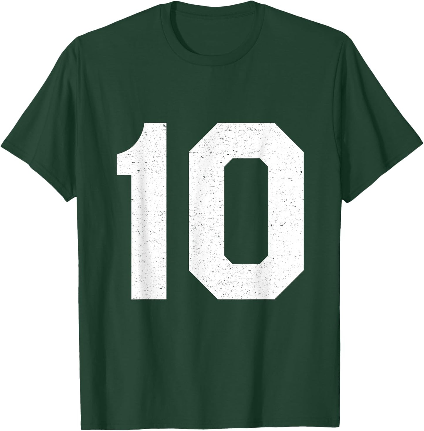 Jersey Uniform Number #10, 10th Birthday, 10th Place T-Shirt - T-Shirt | Forest