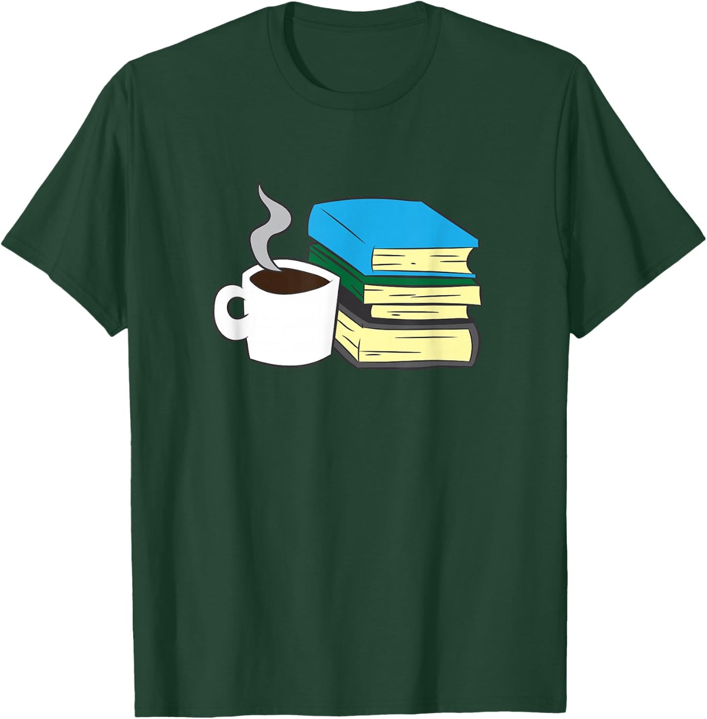 Book Reading And Coffee Books And Coffee T-Shirt - T-Shirt | Forest