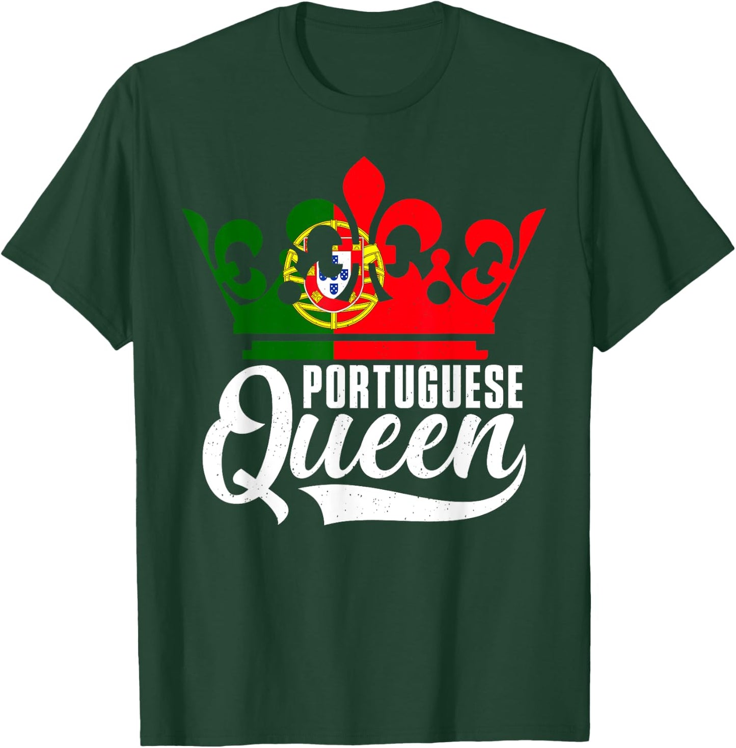 Portuguese Queen Flag Portugal Heritage-Pride T-Shirt - T-Shirt | Forest