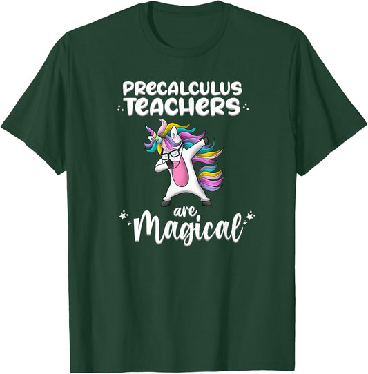 Unicorn Precalculus Love Funny School Teacher Magical Women Girls Kids T-Shirt - T-Shirt | Forest