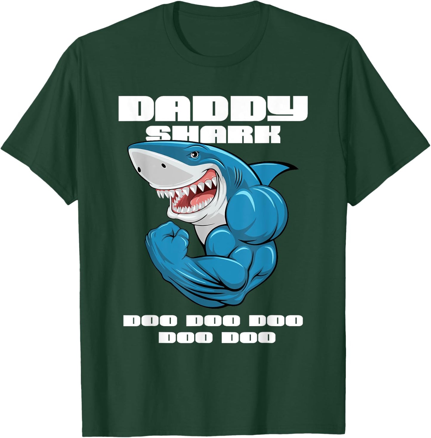 Daddy Shark shirt Funny Fathers Day Gift Kids dad T-Shirt - T-Shirt | Forest
