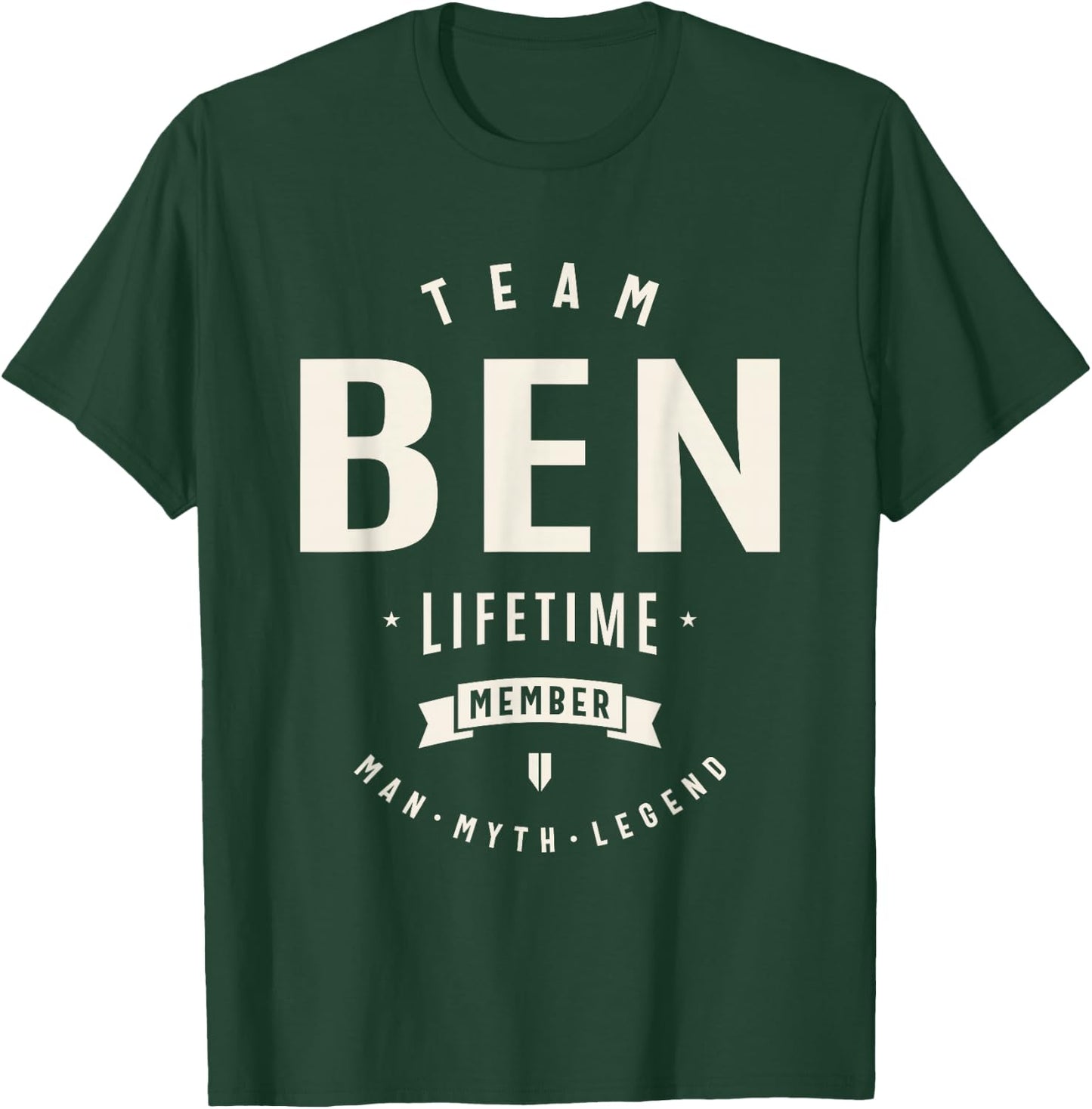 Team Ben Lifetime Member Funny Name Ben , Small T-Shirt - T-Shirt | Forest