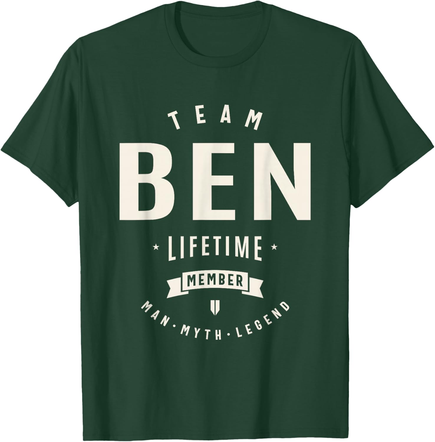 Team Ben Lifetime Member Funny Name Ben , Small T-Shirt - T-Shirt | Forest