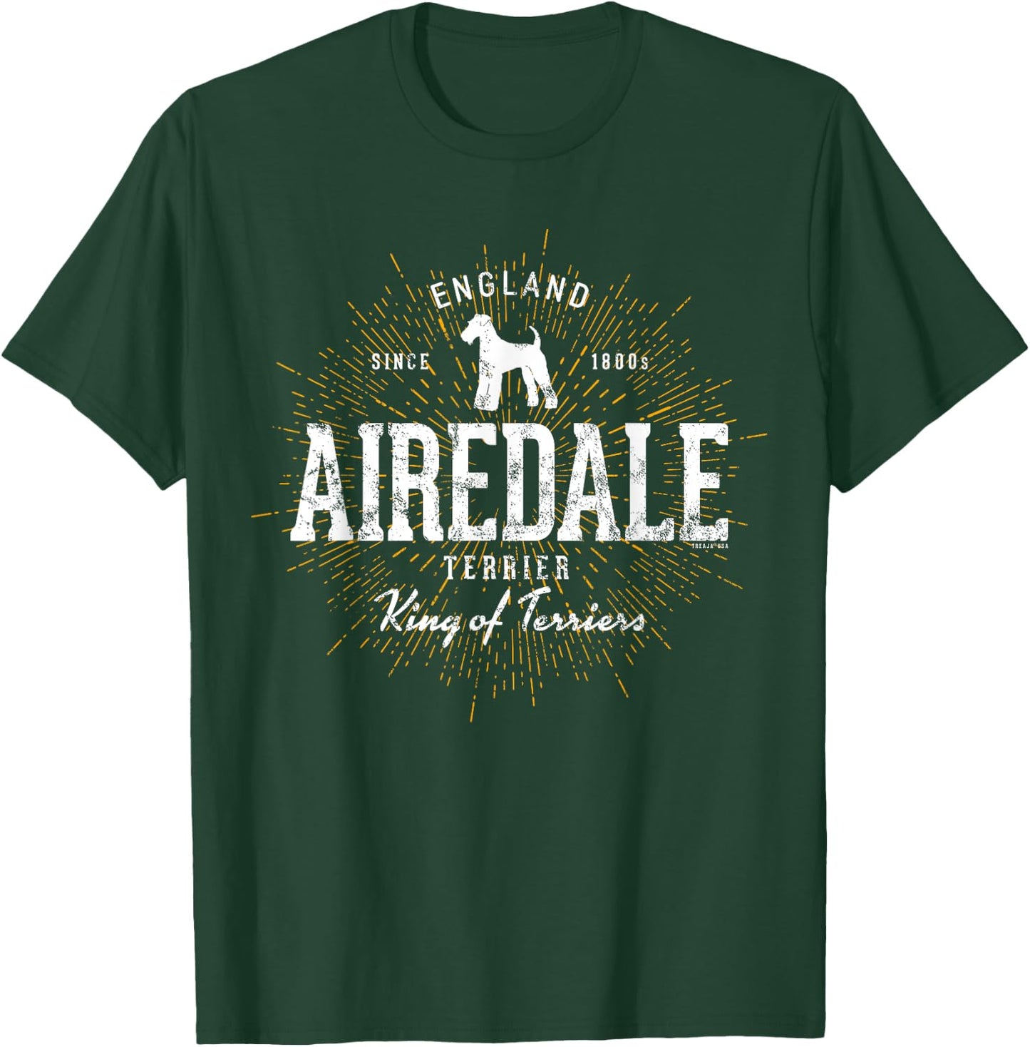 Vintage Airedale Terrier for Dog Lovers Airedale T-Shirt - T-Shirt | Forest