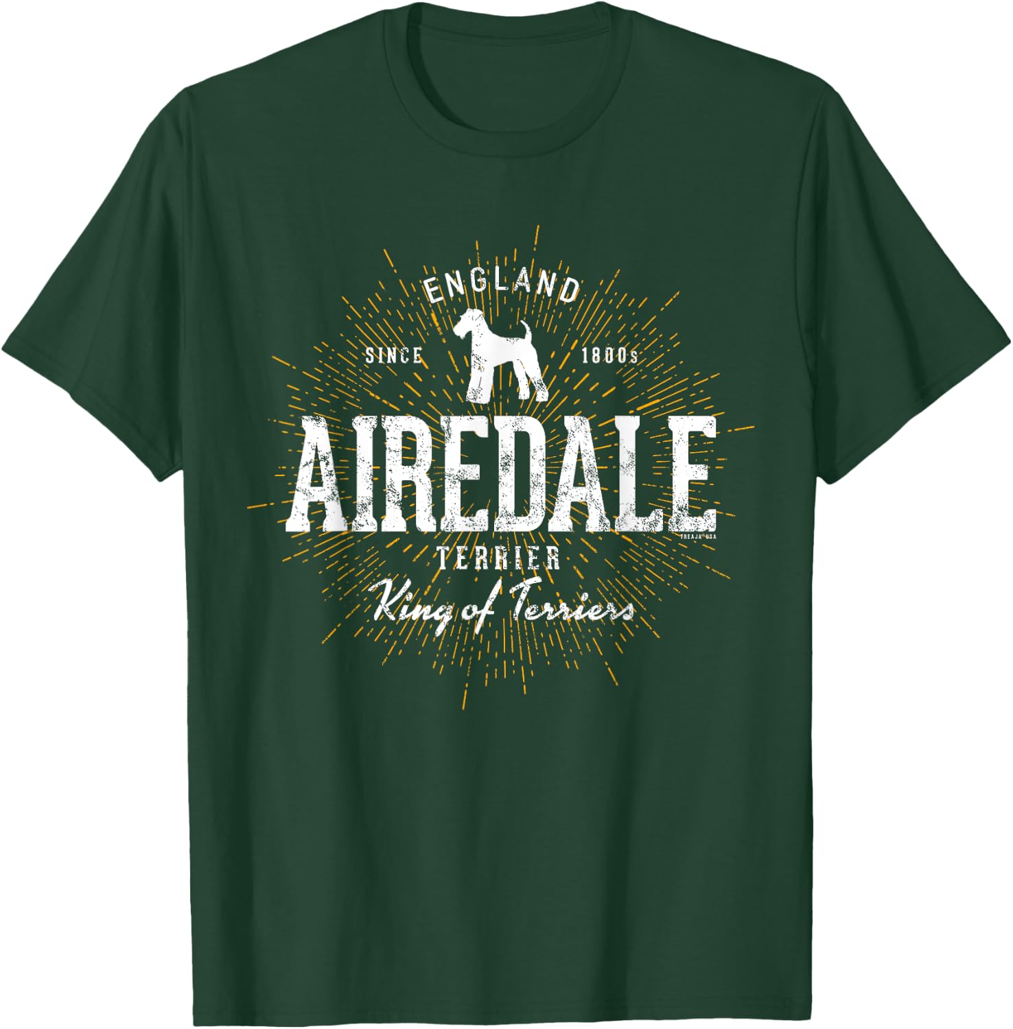 Vintage Airedale Terrier for Dog Lovers Airedale T-Shirt - T-Shirt | Forest