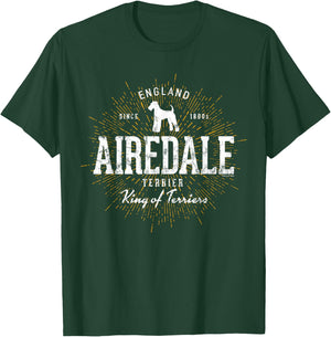 Vintage Airedale Terrier for Dog Lovers Airedale T-Shirt - T-Shirt | Forest