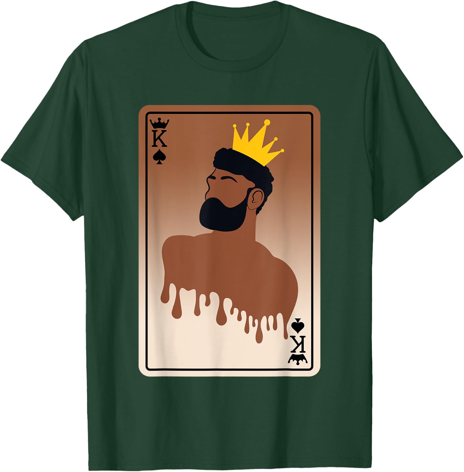 Spades King Card Afro American Black History Month Melanin T-Shirt - T-Shirt | Forest