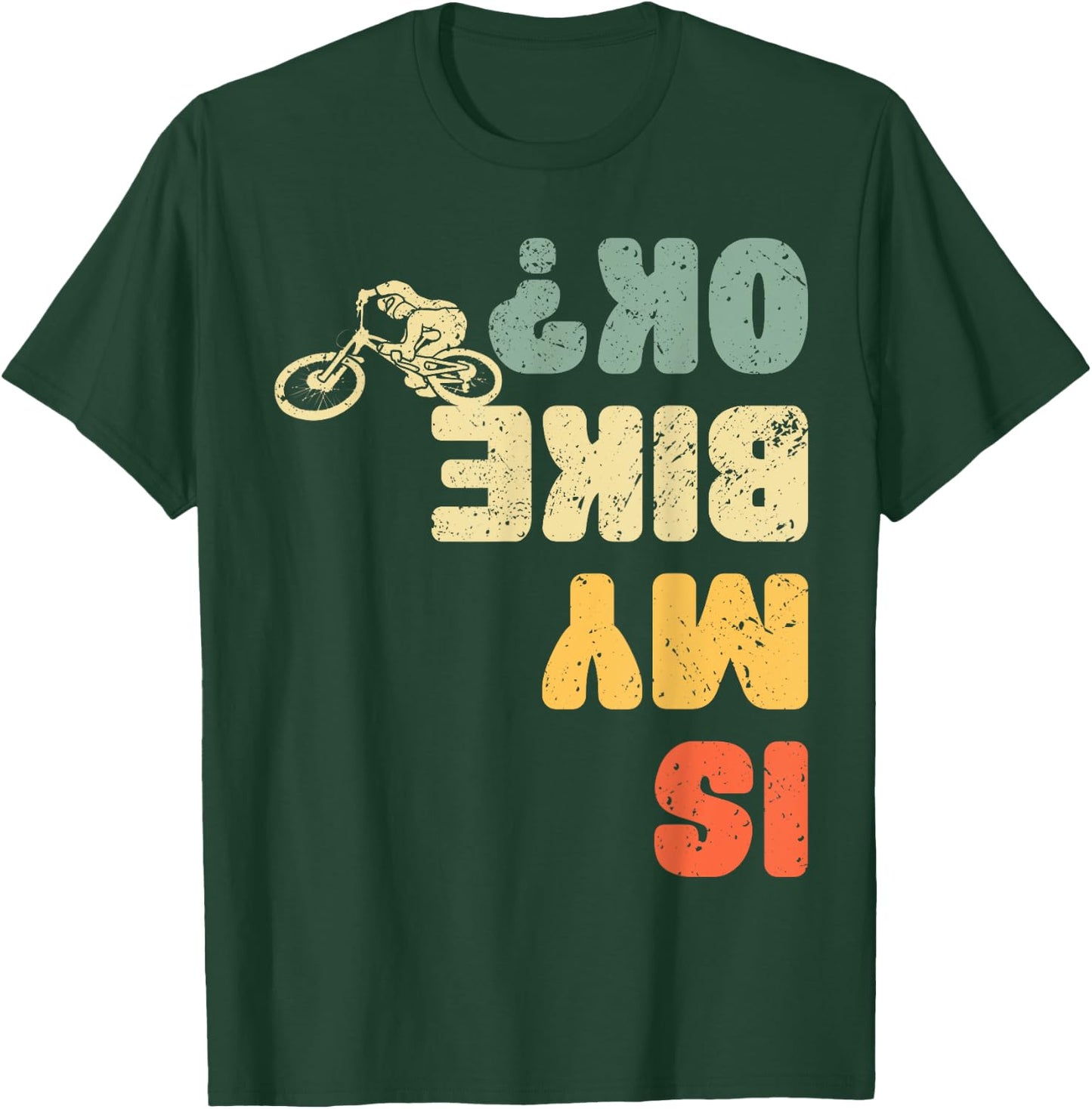 Retro Is My Bike Ok Youth Kids Vintage Cycling T-Shirt - T-Shirt | Forest