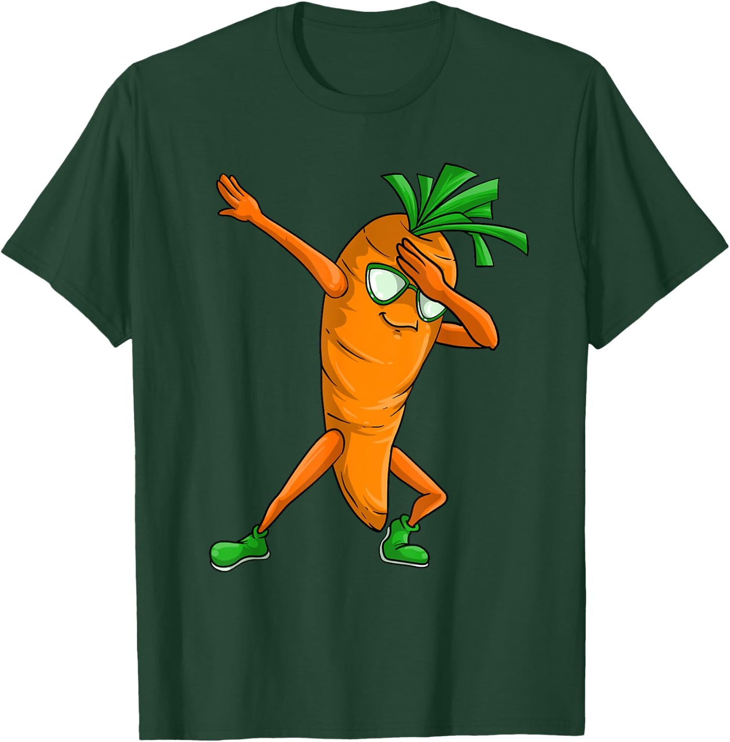 Funny Dabbing Carrot Gift | Cute Vegetable Lover Men Women T-Shirt - T-Shirt | Forest