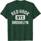 Red Hook Brooklyn NYC Gym Style Distressed White Print T-Shirt - T-Shirt | Forest