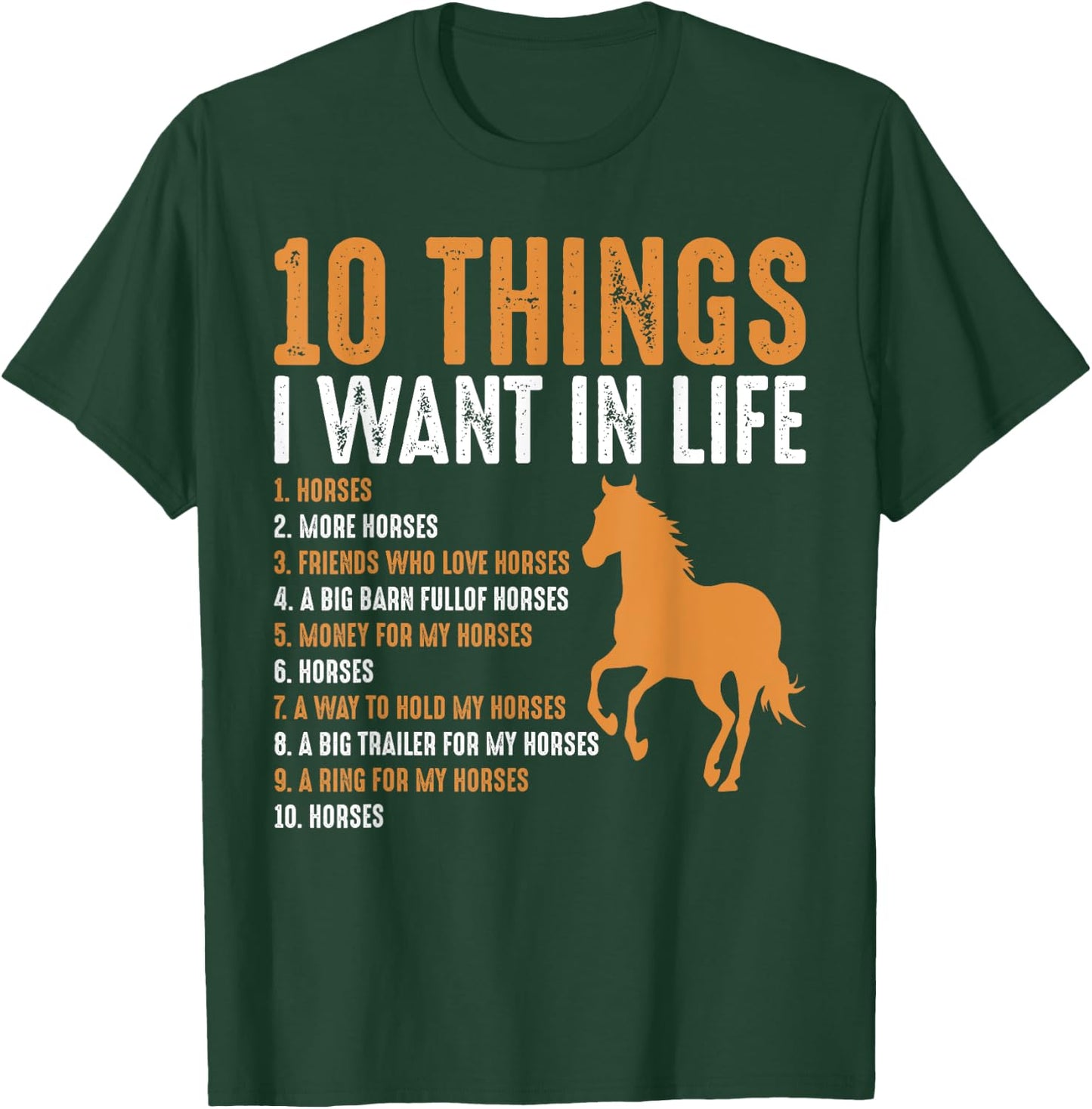 Funny Horse Shirt Women Kids Horse Lover Graphic T-Shirt - T-Shirt | Forest