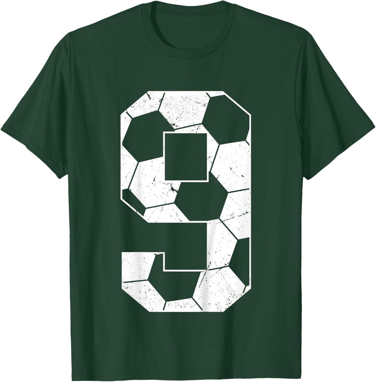 Kids 9th Birthday Boy Soccer Player Football 9 Years Old T-Shirt - T-Shirt | Forest