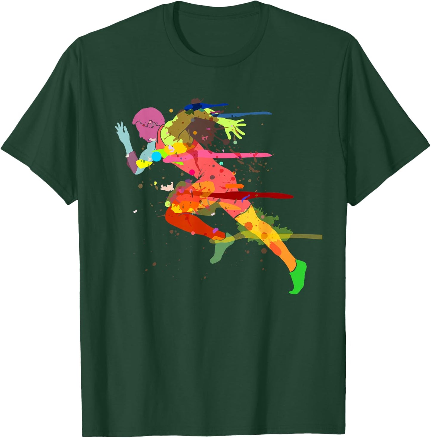 Sprinter Track and Field Runner Running Marathon Gift T-Shirt - T-Shirt | Forest