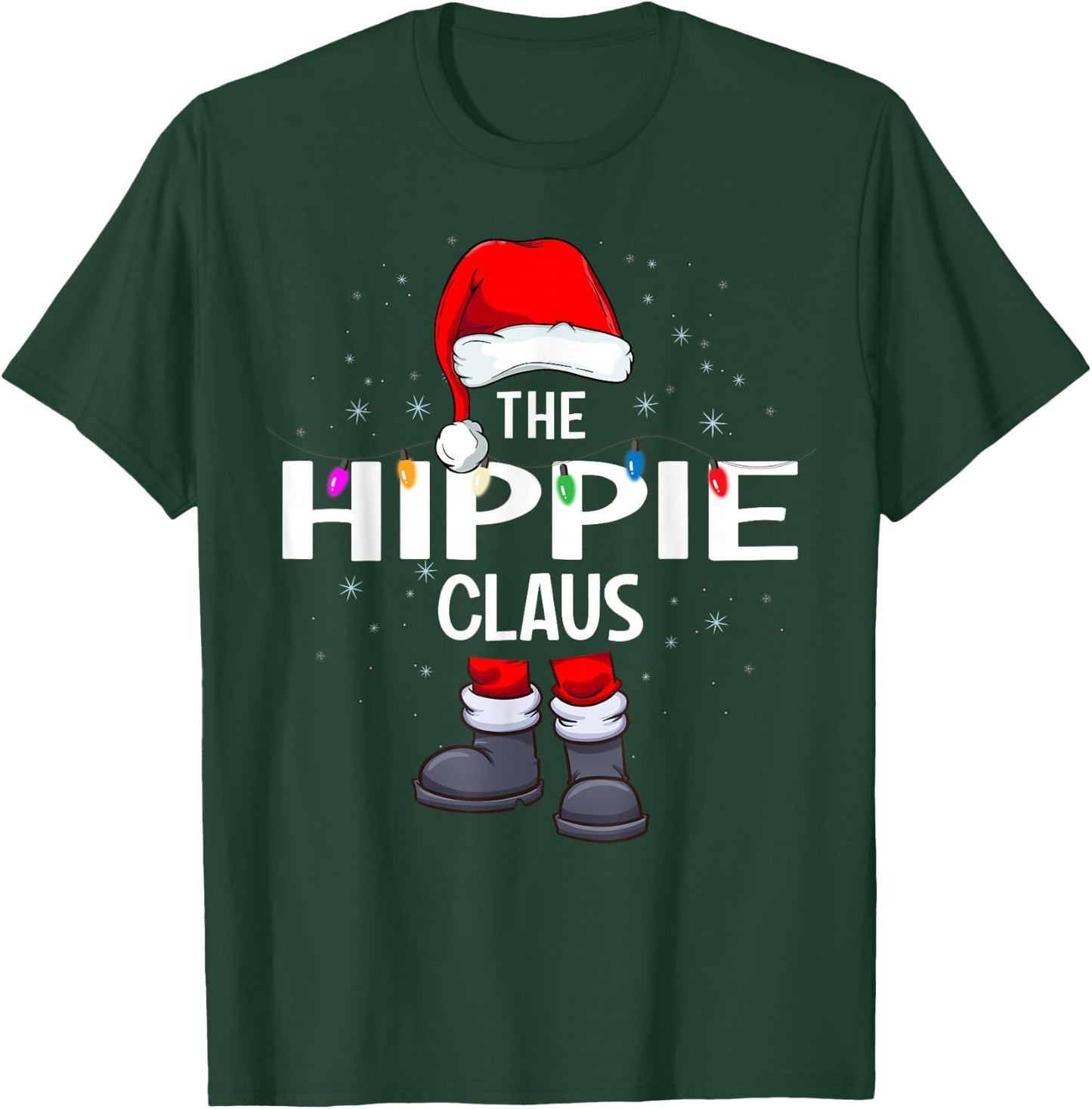 The Hippie Claus Matching Christmas Pajama T-Shirt - T-Shirt | Forest