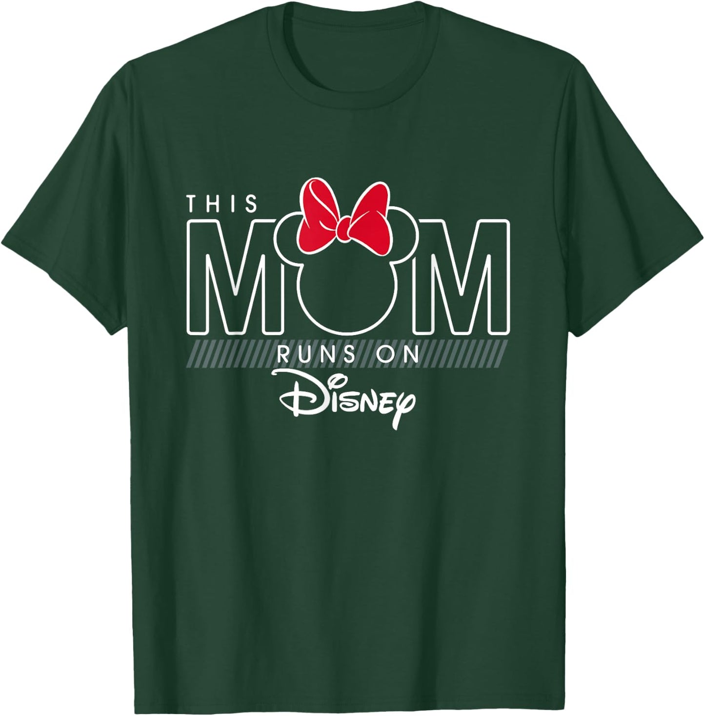 Disney Minnie Mouse This Mom Runs on Disney T-Shirt - T-Shirt | Forest