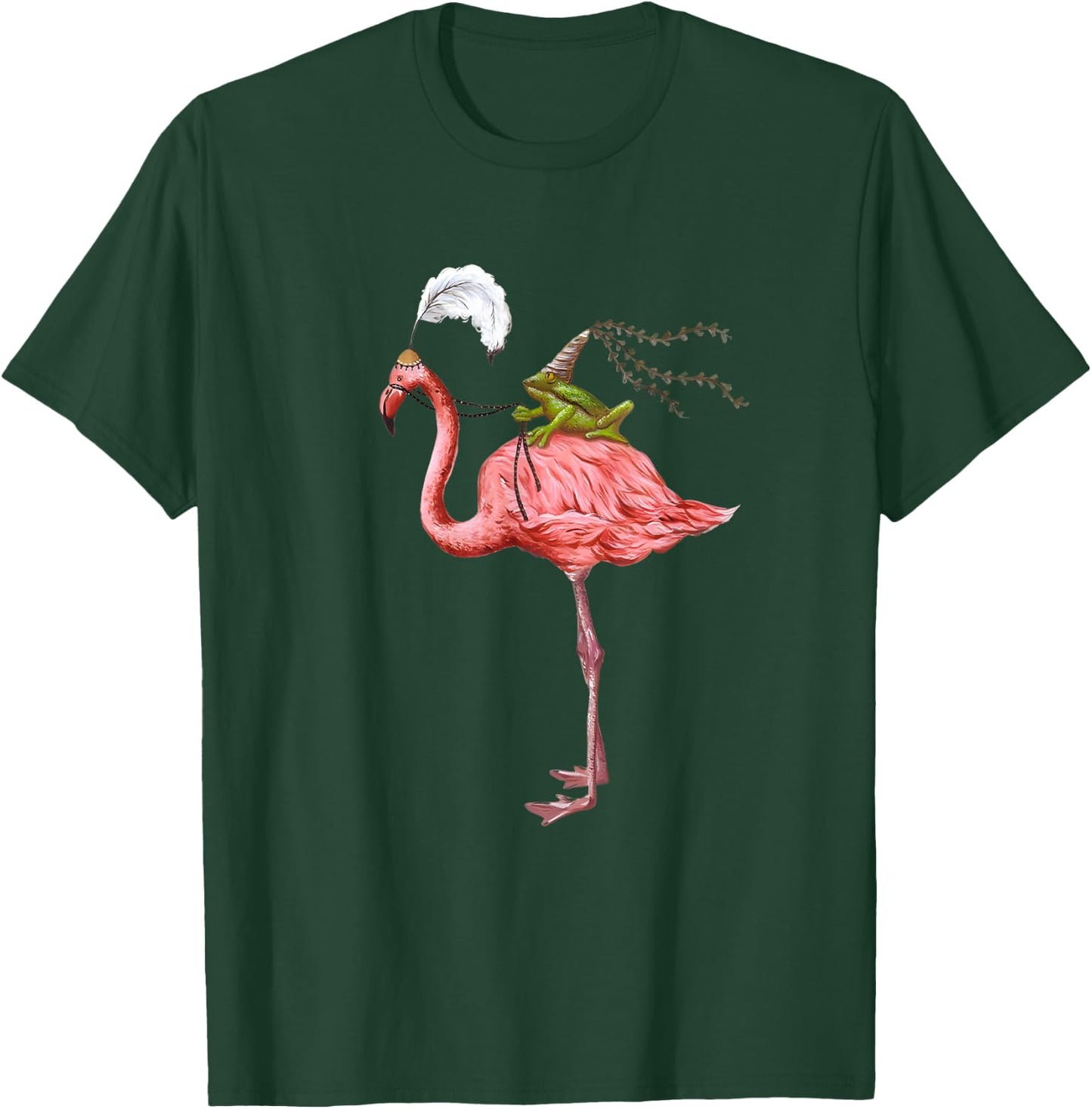 Frog and Flamingo Funny Frog and Flamingo T-Shirt - T-Shirt | Forest