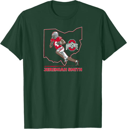 Ohio State Football: Jeremiah Smith State Star T-Shirt - T-Shirt | Forest