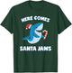 Here Comes Santa Jaws Funny Shark Christmas Holiday T-Shirt - T-Shirt | Forest