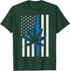 Weed Cannabis Flag Thin Blue Line Police Cop 420 Stoner Gift T-Shirt - T-Shirt | Forest