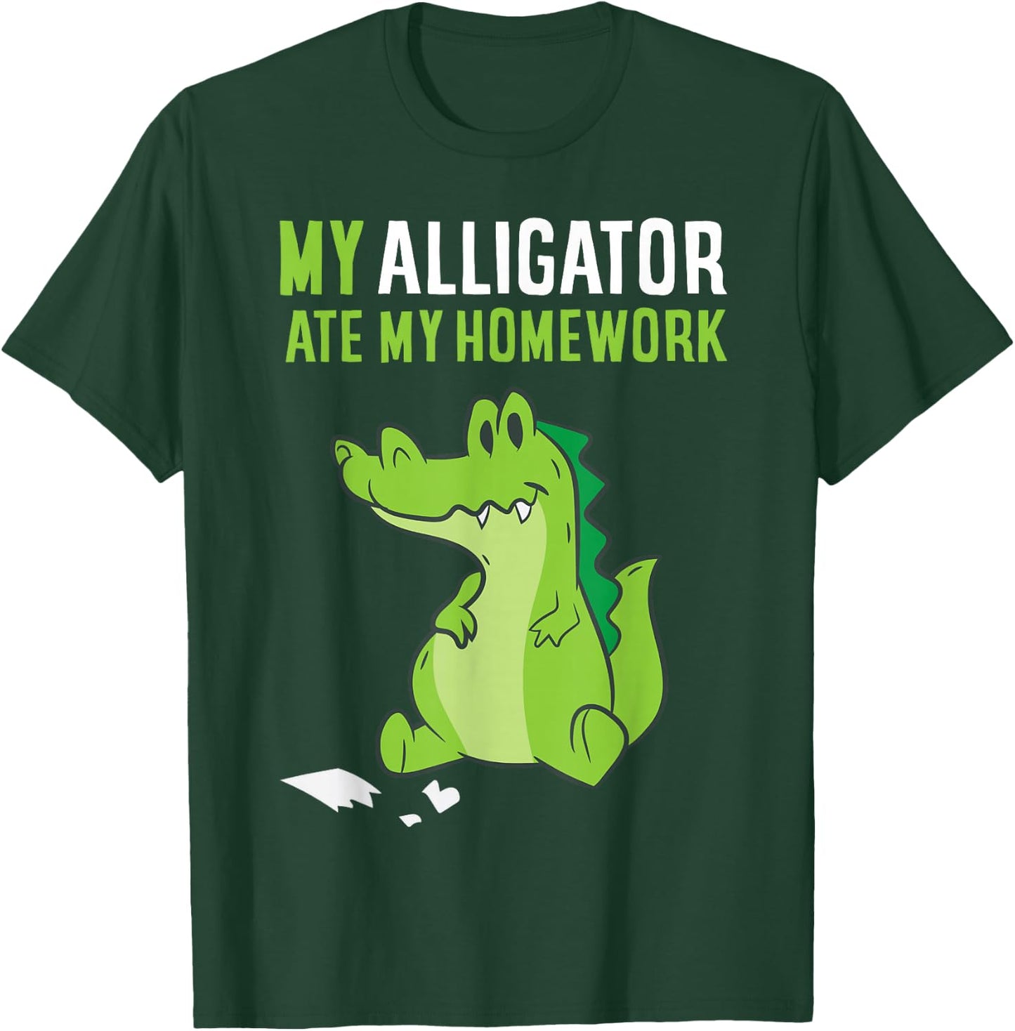 My Crocodile Ate My Homework Alligatror T-Shirt - T-Shirt | Forest
