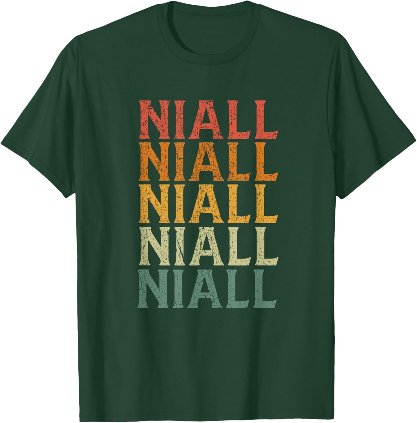 Retro Individual First Name Niall T-Shirt - T-Shirt | Forest