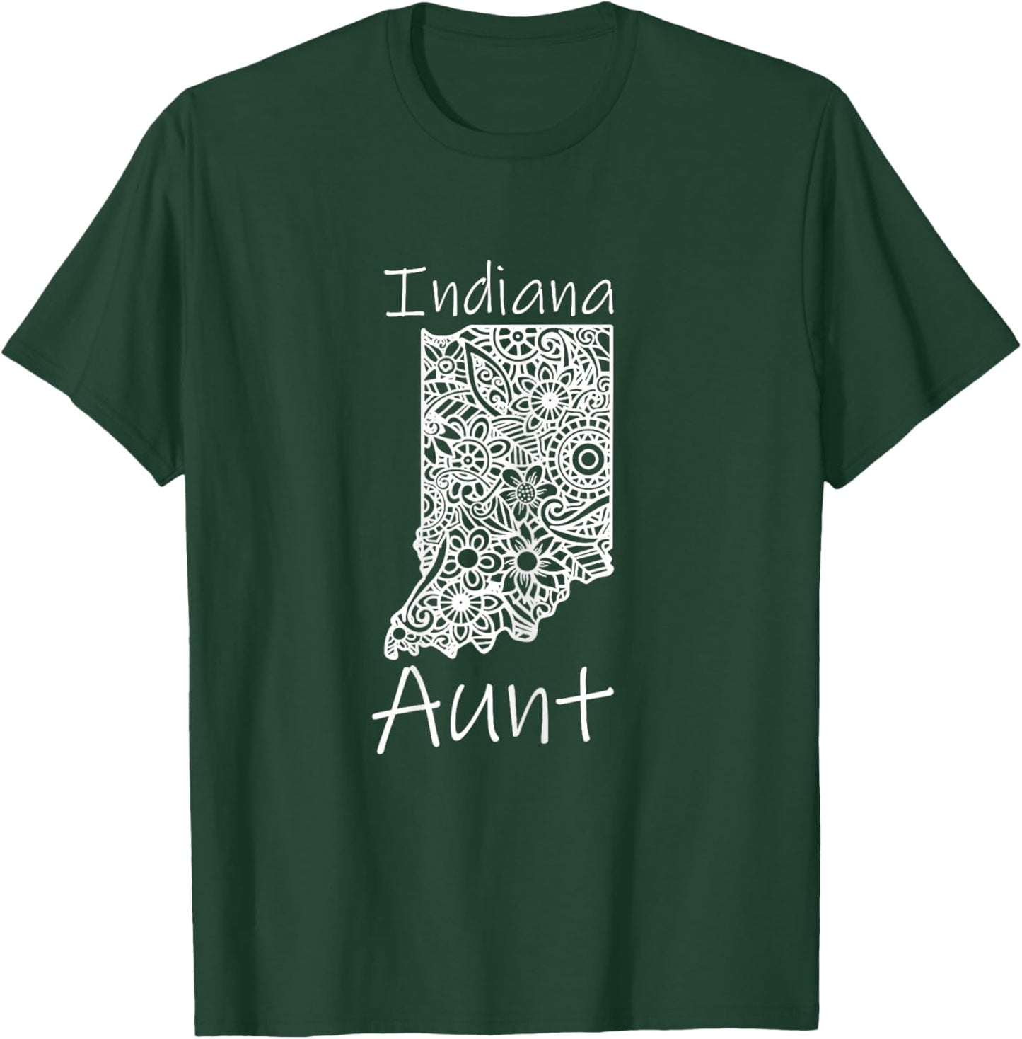 Indiana Aunt Family Mother Mandala Indiana T-Shirt - T-Shirt | Forest